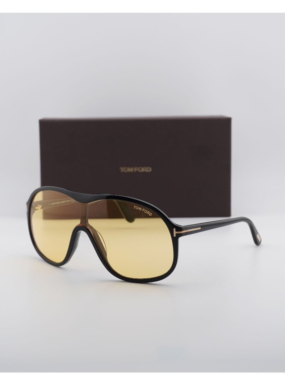 Tom Ford Drew FT0964 01E Aviator Sunglasses - Black / Brown